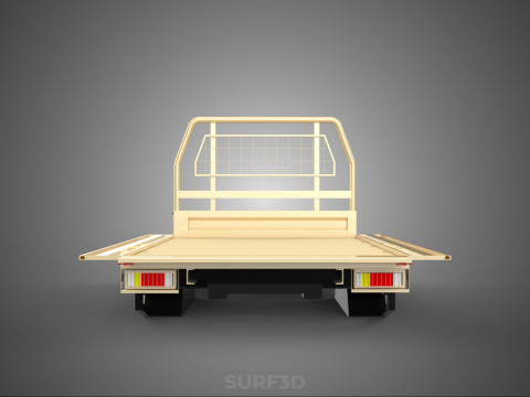 UTE BAKKIE 3 WAY WIDE DECK DROP SIDE LOAD BED PICKUP TRUCK BODY 3D Модель