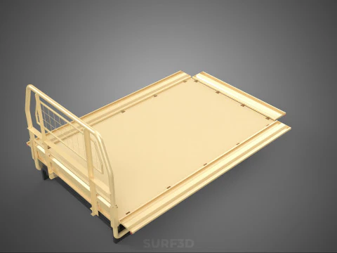 UTE BAKKIE 3 WAY WIDE DECK DROP SIDE LOAD BED PICKUP TRUCK BODY 3D Model