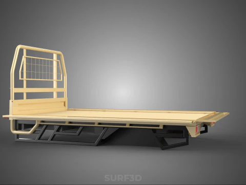 UTE BAKKIE 3 WAY WIDE DECK DROP SIDE LOAD BED PICKUP TRUCK BODY 3D Model