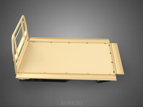 UTE BAKKIE 3 WAY WIDE DECK DROP SIDE LOAD BED PICKUP TRUCK BODY 3D Model