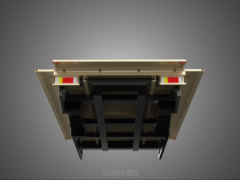 UTE BAKKIE 3 WAY WIDE DECK DROP SIDE LOAD BED PICKUP TRUCK BODY 3D Model