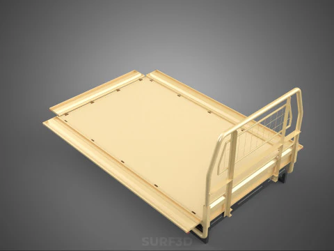 UTE BAKKIE 3 WAY WIDE DECK DROP SIDE LOAD BED PICKUP TRUCK BODY 3D Model
