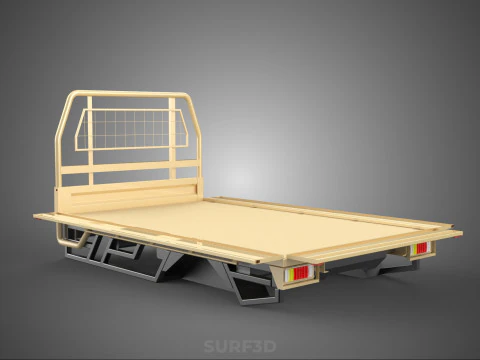 UTE BAKKIE 3 WAY WIDE DECK DROP SIDE LOAD BED PICKUP TRUCK BODY 3D Model