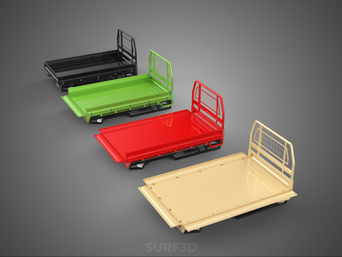 4 MODE DROP SIDE BED BODY GATE DOOR PICKUP TRUCK WIDE DECK CAR 3D Model