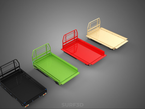 4 MODE DROP SIDE BED BODY GATE DOOR PICKUP TRUCK WIDE DECK CAR Model 3D
