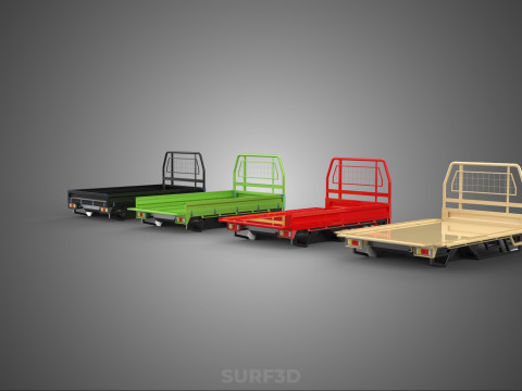 4 MODE DROP SIDE BED BODY GATE DOOR PICKUP TRUCK WIDE DECK CAR Model 3D