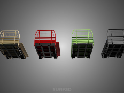 4 MODE DROP SIDE BED BODY GATE DOOR PICKUP TRUCK WIDE DECK CAR Model 3D