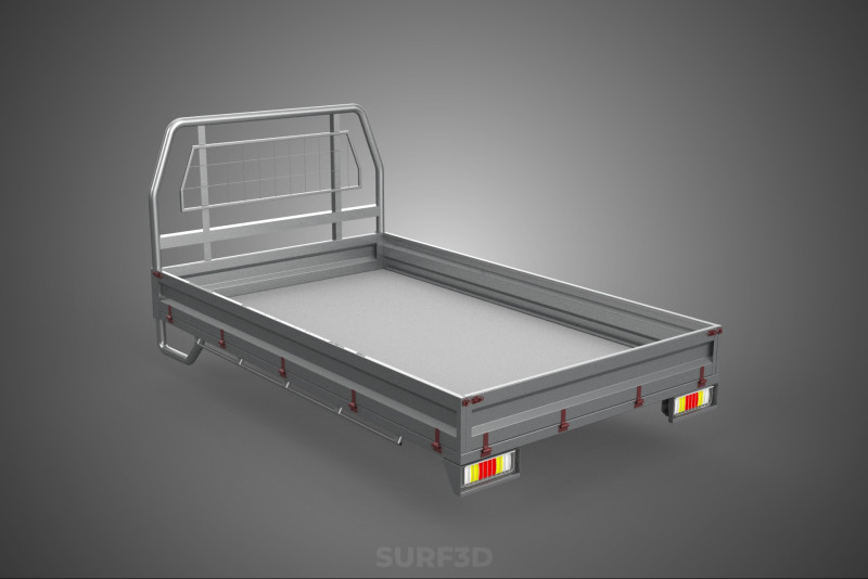 PICKUP TRUCK HEADBOARD STRUCTURE FLAT BED DECK BACK HEAD RACK 3Dモデル .c4d .max .obj .3ds .fbx .stl .blend