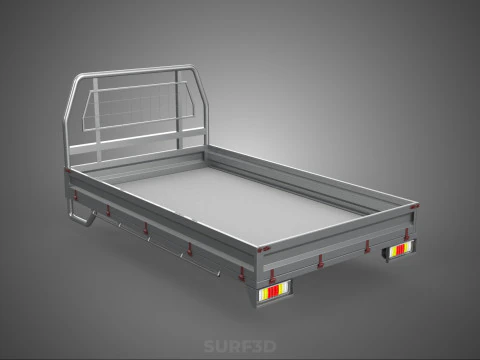 PICKUP TRUCK HEADBOARD STRUCTURE FLAT BED DECK BACK HEAD RACK 3D Model