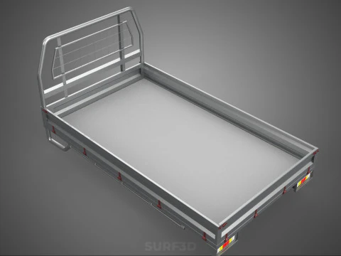 ПИКАП СТРУКТУРА ИЗГОЛОВНОЙ БОРТКИ ПЛОСКАЯ КРОВАТЬ ПАЛУБА ЗАДНЕЙ ГОЛОВКИ 3D Модель