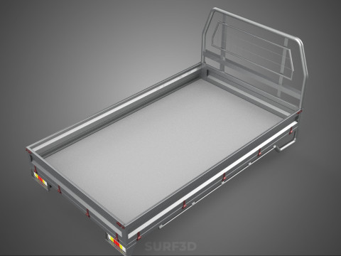 PICKUP TRUCK HEADBOARD STRUCTURE FLAT BED DECK BACK HEAD RACK 3Dモデル