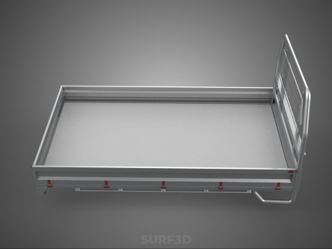 PICKUP TRUCK HEADBOARD STRUCTURE FLAT BED DECK BACK HEAD RACK 3Dモデル