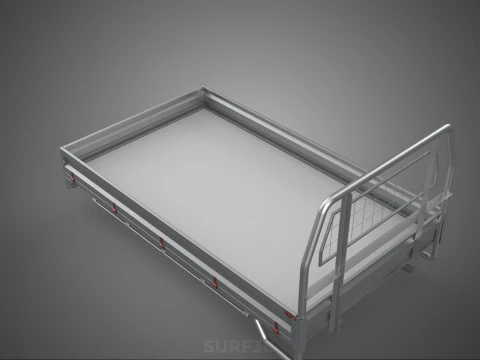 ПИКАП СТРУКТУРА ИЗГОЛОВНОЙ БОРТКИ ПЛОСКАЯ КРОВАТЬ ПАЛУБА ЗАДНЕЙ ГОЛОВКИ 3D Модель