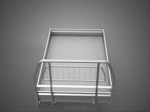 ПИКАП СТРУКТУРА ИЗГОЛОВНОЙ БОРТКИ ПЛОСКАЯ КРОВАТЬ ПАЛУБА ЗАДНЕЙ ГОЛОВКИ 3D Модель