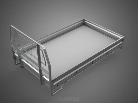 ПИКАП СТРУКТУРА ИЗГОЛОВНОЙ БОРТКИ ПЛОСКАЯ КРОВАТЬ ПАЛУБА ЗАДНЕЙ ГОЛОВКИ 3D Модель