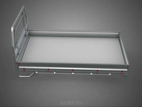 ПИКАП СТРУКТУРА ИЗГОЛОВНОЙ БОРТКИ ПЛОСКАЯ КРОВАТЬ ПАЛУБА ЗАДНЕЙ ГОЛОВКИ 3D Модель