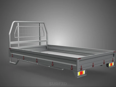 ПИКАП СТРУКТУРА ИЗГОЛОВНОЙ БОРТКИ ПЛОСКАЯ КРОВАТЬ ПАЛУБА ЗАДНЕЙ ГОЛОВКИ 3D Модель