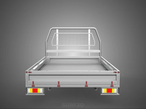 ПИКАП СТРУКТУРА ИЗГОЛОВНОЙ БОРТКИ ПЛОСКАЯ КРОВАТЬ ПАЛУБА ЗАДНЕЙ ГОЛОВКИ 3D Модель