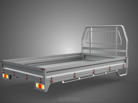 PICKUP TRUCK HEADBOARD STRUCTURE FLAT BED DECK BACK HEAD RACK 3Dモデル