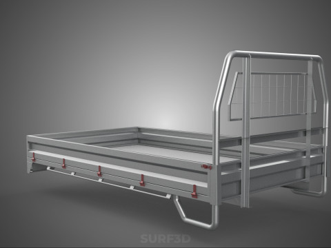 PICKUP TRUCK HEADBOARD STRUCTURE FLAT BED DECK BACK HEAD RACK 3Dモデル