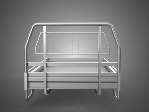 PICKUP TRUCK HEADBOARD STRUCTURE FLAT BED DECK BACK HEAD RACK 3Dモデル