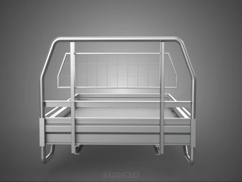 ПИКАП СТРУКТУРА ИЗГОЛОВНОЙ БОРТКИ ПЛОСКАЯ КРОВАТЬ ПАЛУБА ЗАДНЕЙ ГОЛОВКИ 3D Модель