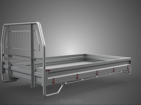 PICKUP TRUCK HEADBOARD STRUCTURE FLAT BED DECK BACK HEAD RACK 3Dモデル