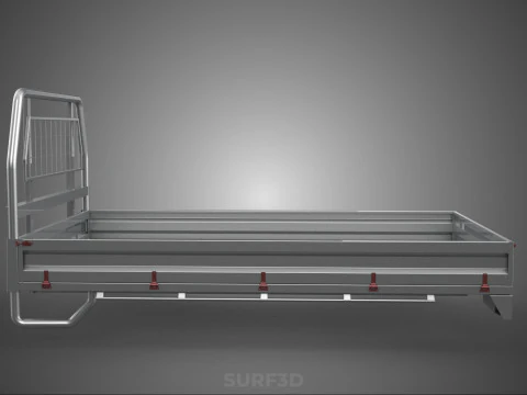 ПИКАП СТРУКТУРА ИЗГОЛОВНОЙ БОРТКИ ПЛОСКАЯ КРОВАТЬ ПАЛУБА ЗАДНЕЙ ГОЛОВКИ 3D Модель