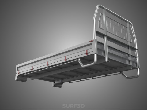 PICKUP TRUCK HEADBOARD STRUCTURE FLAT BED DECK BACK HEAD RACK 3Dモデル