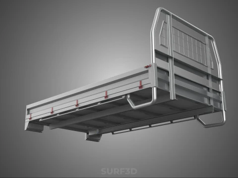 ПИКАП СТРУКТУРА ИЗГОЛОВНОЙ БОРТКИ ПЛОСКАЯ КРОВАТЬ ПАЛУБА ЗАДНЕЙ ГОЛОВКИ 3D Модель