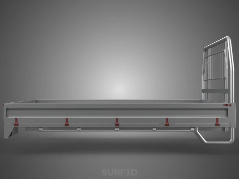 ПИКАП СТРУКТУРА ИЗГОЛОВНОЙ БОРТКИ ПЛОСКАЯ КРОВАТЬ ПАЛУБА ЗАДНЕЙ ГОЛОВКИ 3D Модель