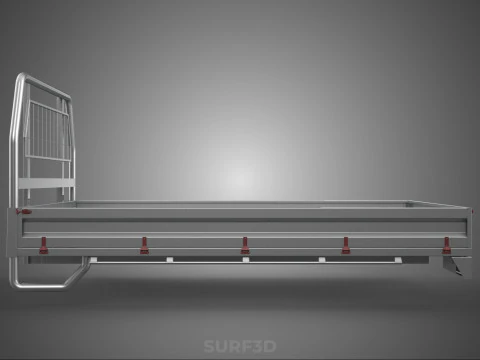 ПИКАП СТРУКТУРА ИЗГОЛОВНОЙ БОРТКИ ПЛОСКАЯ КРОВАТЬ ПАЛУБА ЗАДНЕЙ ГОЛОВКИ 3D Модель