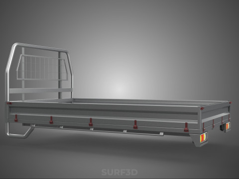 PICKUP TRUCK HEADBOARD STRUCTURE FLAT BED DECK BACK HEAD RACK 3Dモデル
