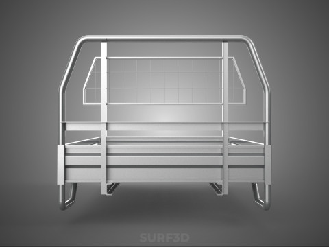 PICKUP TRUCK HEADBOARD STRUCTURE FLAT BED DECK BACK HEAD RACK 3Dモデル
