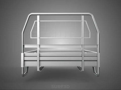 ПИКАП СТРУКТУРА ИЗГОЛОВНОЙ БОРТКИ ПЛОСКАЯ КРОВАТЬ ПАЛУБА ЗАДНЕЙ ГОЛОВКИ 3D Модель