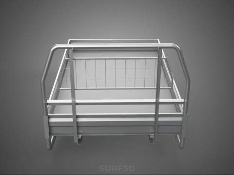 PICKUP TRUCK HEADBOARD STRUCTURE FLAT BED DECK BACK HEAD RACK 3Dモデル