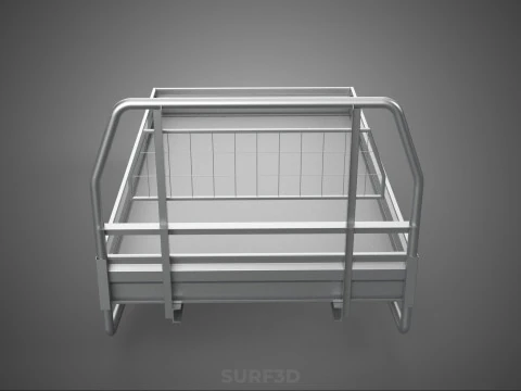ПИКАП СТРУКТУРА ИЗГОЛОВНОЙ БОРТКИ ПЛОСКАЯ КРОВАТЬ ПАЛУБА ЗАДНЕЙ ГОЛОВКИ 3D Модель