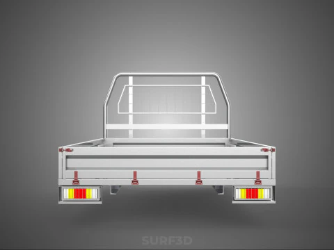 ПИКАП СТРУКТУРА ИЗГОЛОВНОЙ БОРТКИ ПЛОСКАЯ КРОВАТЬ ПАЛУБА ЗАДНЕЙ ГОЛОВКИ 3D Модель