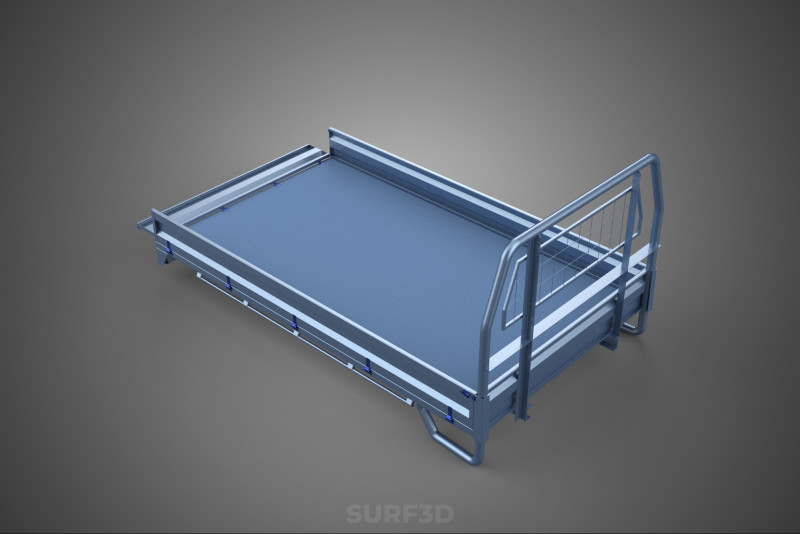 REAR GATE TAILGATE BODY DOOR PICKUP DROP SIDE LOAD BED TRUCK CAR 3D Model .c4d .max .obj .3ds .fbx .stl .blend 