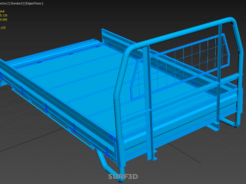 REAR GATE TAILGATE BODY DOOR PICKUP DROP SIDE LOAD BED TRUCK CAR 3D Model