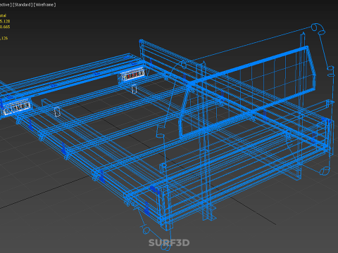 REAR GATE TAILGATE BODY DOOR PICKUP DROP SIDE LOAD BED TRUCK CAR 3D Model