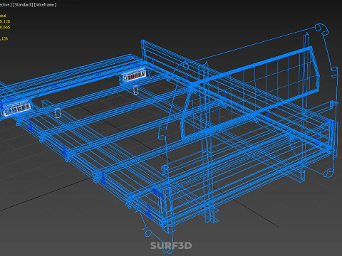 REAR GATE TAILGATE BODY DOOR PICKUP DROP SIDE LOAD BED TRUCK CAR 3D Model