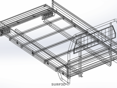 REAR GATE TAILGATE BODY DOOR PICKUP DROP SIDE LOAD BED TRUCK CAR 3D Model
