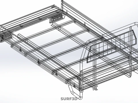 REAR GATE TAILGATE BODY DOOR PICKUP DROP SIDE LOAD BED TRUCK CAR 3D Model