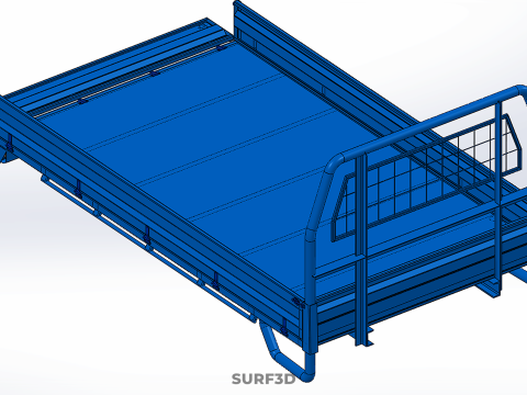 REAR GATE TAILGATE BODY DOOR PICKUP DROP SIDE LOAD BED TRUCK CAR 3D Model