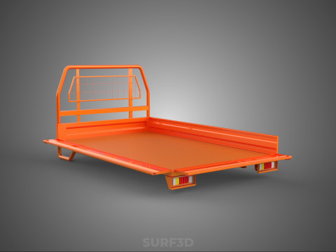 UTE HEADBOARD TAILGATE DROP SIDE LOAD BED BODY PICKUP TRUCK DOOR 3D Model