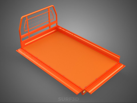 UTE HEADBOARD TAILGATE DROP SIDE LOAD BED BODY PICKUP TRUCK DOOR Model 3D
