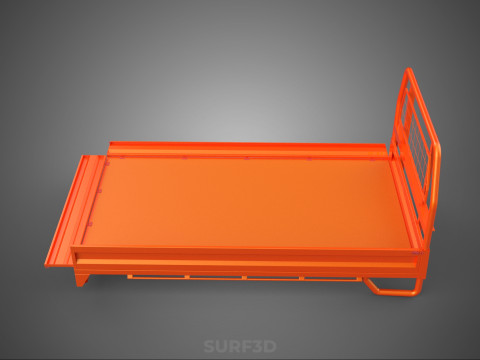 UTE HEADBOARD TAILGATE DROP SIDE LOAD BED BODY PICKUP TRUCK DOOR Model 3D
