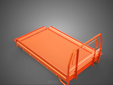 UTE HEADBOARD TAILGATE DROP SIDE LOAD BED BODY PICKUP TRUCK DOOR 3D Model