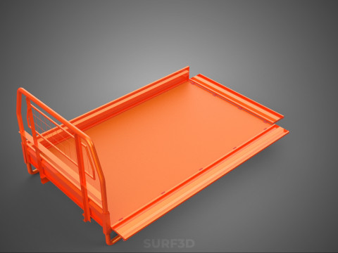 UTE HEADBOARD TAILGATE DROP SIDE LOAD BED BODY PICKUP TRUCK DOOR Model 3D